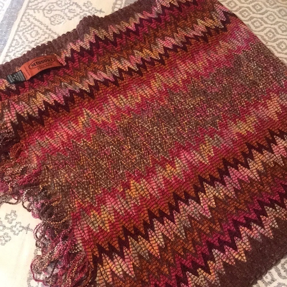 Missoni Foulard made in Italy Zig Zag Print Scarf​​​​​​​​​